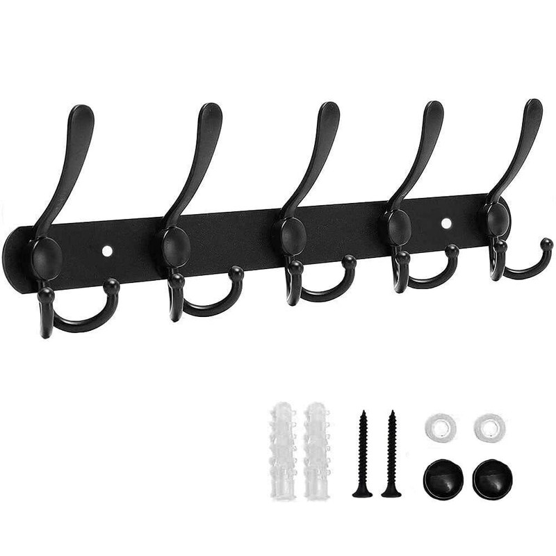 5 Haken Edelstahl Wandgarderobe Garderobe Hakenleiste Garderobenhaken Haken Dhl