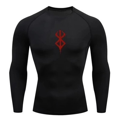 Long Sleeve Compressionshirt Berserk Anime Manga BJJ Outfit MMA Fighter Gym Fit