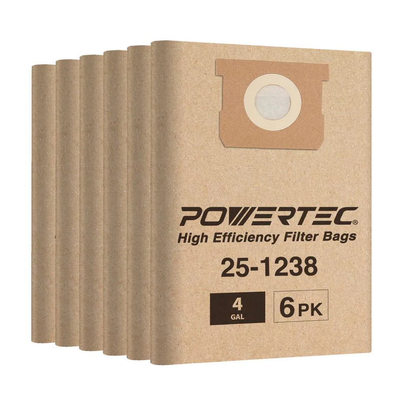 4 Gallon Filter Bags for Porter Cable Stanley 25-1238 Wet Dr