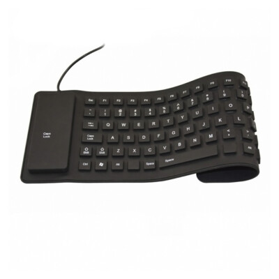 USB Silicone Foldable Keyboard  Flexible with Numeric For Laptop PC Desktop