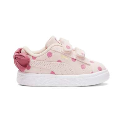 Puma Suede Classic Lf Bow Polka Dot Slip On Kids Girls Розовые кроссовки Casual Sho