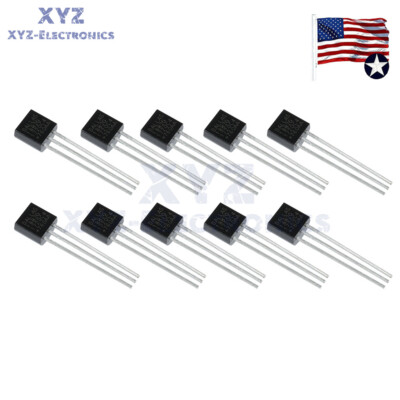 10PCS DS18B20 TO-92 9-12bit Temperature Sensor Dallas Thermometer Sensor US