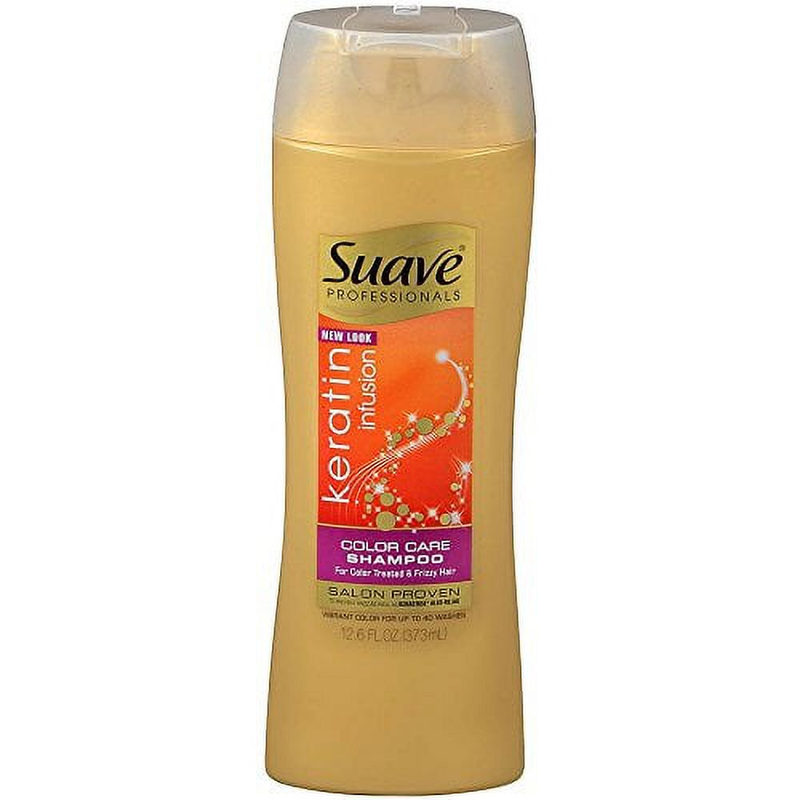 Suave Keratin Infusion Color Care Shampoo for Color-Treated Hair and Frizzy Hair