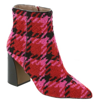 Женские ботинки Betsey Johnson Jackyy в клетку цвета фуксии/Хаундстут