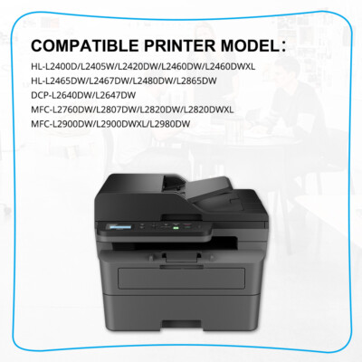 TN830 TN830XL Toner Cartridge for Brother HL-L2405W MFC-L2760DW MFC-L2820DW LOT