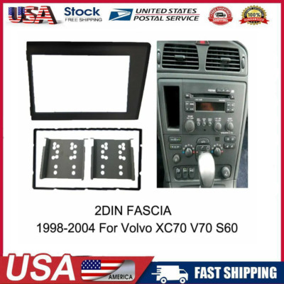 2 Din Car Radio Stereo Fascia Frame Panel For Volvo XC70 V70 S60 1998-2004