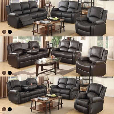 Sofa Set Loveseat Couch Recliner Leather 321 Seater Living Room Furniture