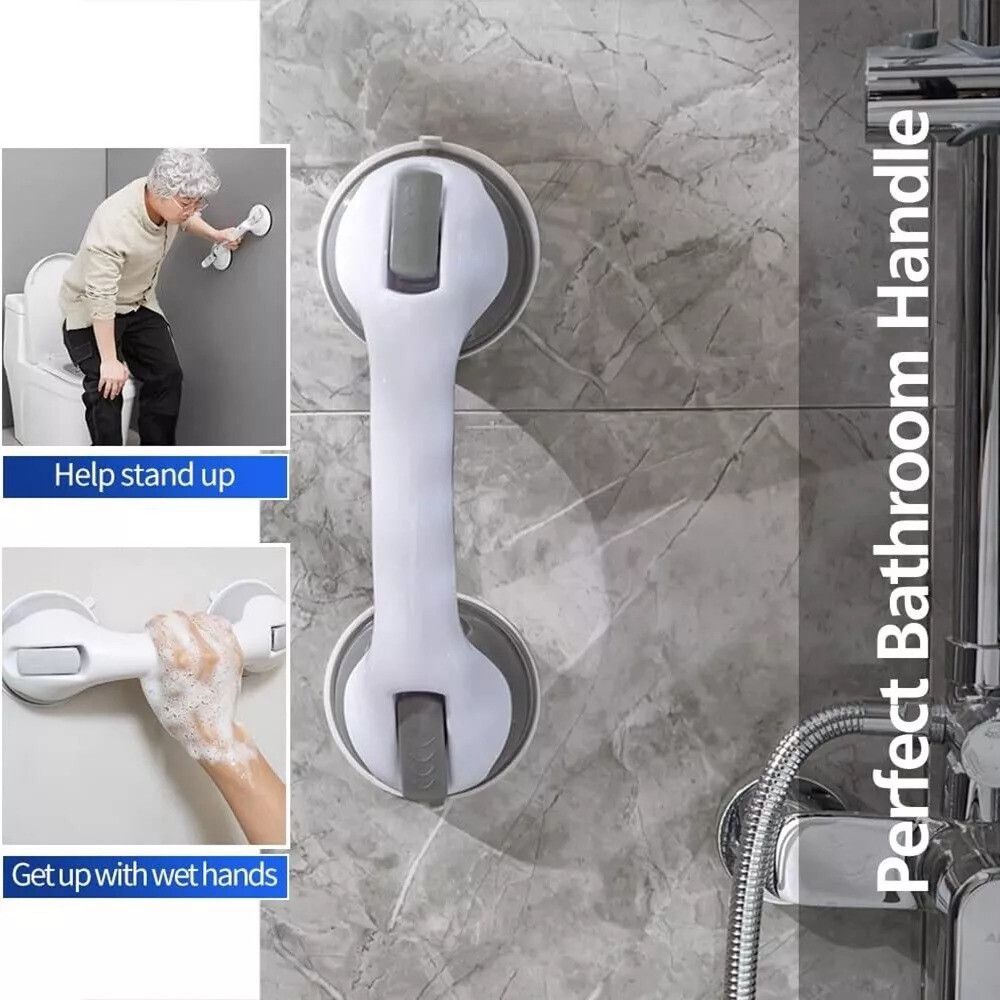 2Pack Shower Grab Bar 12" Showers Suction Bar Handle Bathroom Safety Grip Handle