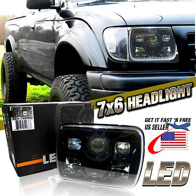 7x6 LED Built In CREE HID Bulb Seal Beam Low Beam Headlight Headlamp Assembly 1