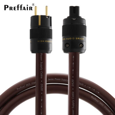 Audio HIFI Power Cable EU Schuko US Adapters IEC C7 Connectors Supply Mains Cord