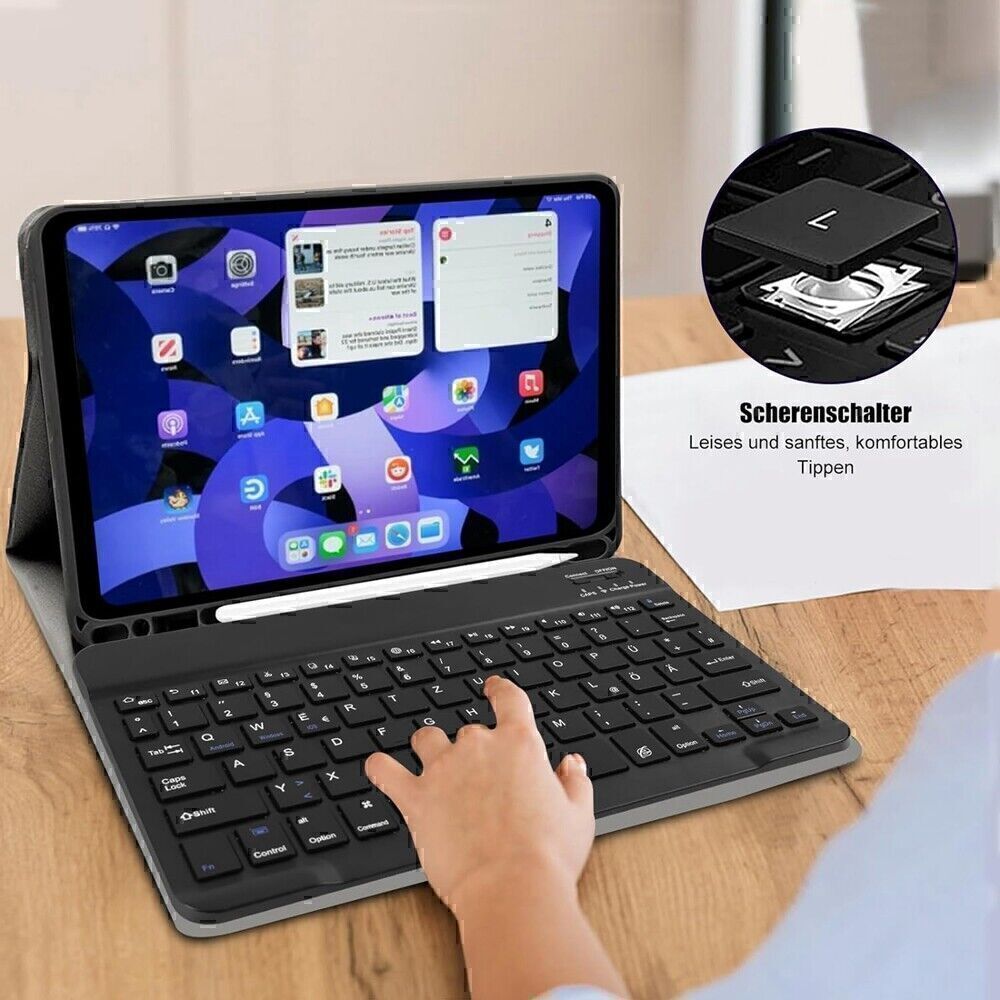 Tastatur Hülle Für IPad A16 11 Gen & IPad 10 Gen - QWERTZ Deutsch, Abnehmbar