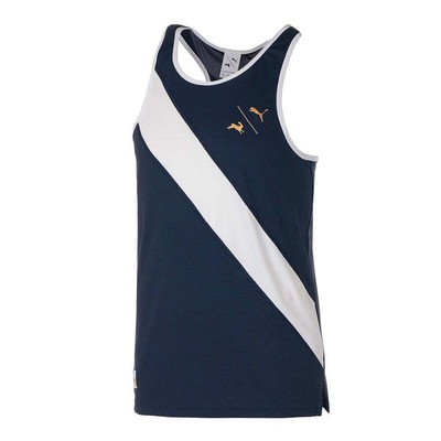

Майка Puma Tracksmith X Singlet Crew Neck Mens Size  522273-06, Синий, Puma Tracksmith X Singlet Crew Neck Tank Top