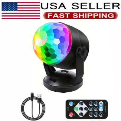 LED RGB Car Interior Atmosphere Light Music Sound Activated Car Party Disco Lamp