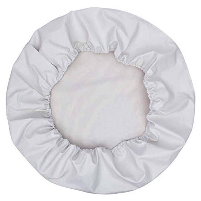 16" WHITE SPARE WHEEL TIRE COVER HEAVY VINYL EASY INSTALL PROTECTOER 29" 30" 31"