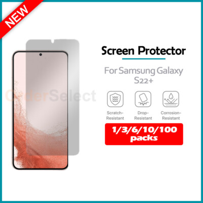 1-100 Lot LCD Ultra Clear HD Screen Protector for Phone Samsung Galaxy S22+ Plus