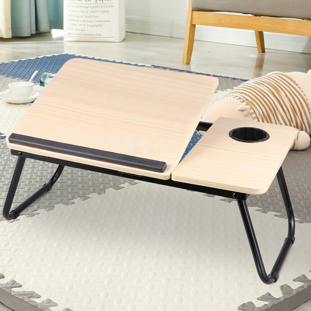 Laptoptisch Notebooktisch Betttisch klappbar Notebook Laptop Bett Tablett Beige