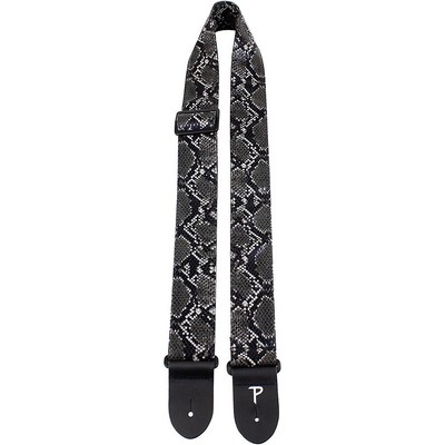 Perri's 2'' Faux Snake Guitar Strap Snake Skin - Black 2 in.