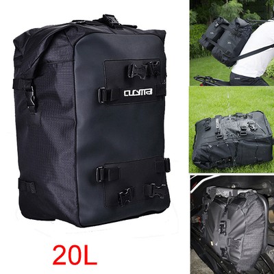 20L Waterproof Motorcycle Bike Rear Seat Tail Bag Luggage Storage Backpack Black