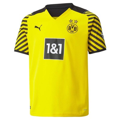 Футболка Puma Kids Boys Bvb Home Replica Ss Jr W Sponsor Футбольные бутсы Comfort