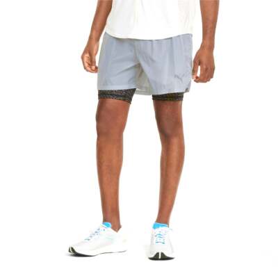 

Кроссовки Puma Fstr 2In1 Woven 5 Беговые спортивные шорты мужские серые повседневные 52148119, Grey, Puma Fstr 2In1 Woven 5” Running Athletic Shorts