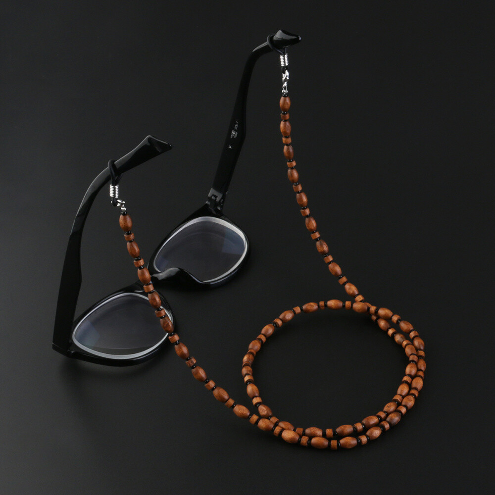Fashion Eyeglasses Wood Bead Chain Sunglasses Neck Holder Chain for