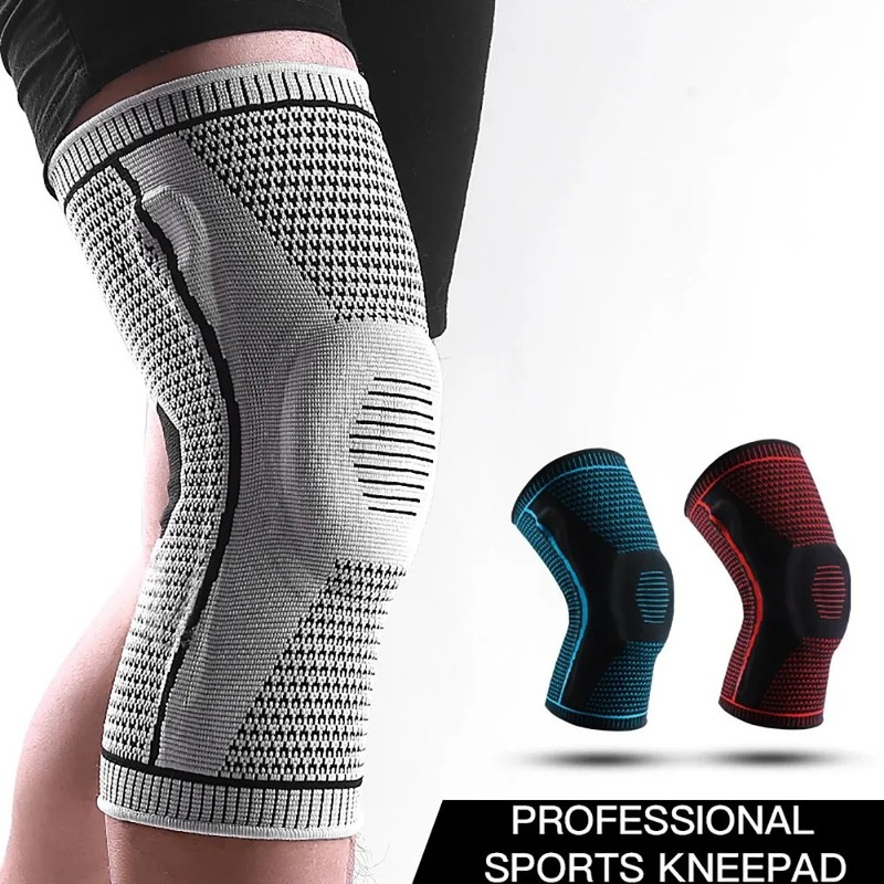 Silicone Knee Pads Strap Patella Medial Support Meniscus Compression Knee Braces