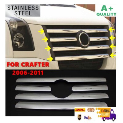 For VW Crafter 2006-2011 Model Front Grille 5 Pcs. Stainless Steel.