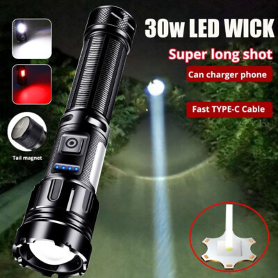 Lamparas de mano Flashlight led linternas alta potencia 1000000 lumens potente