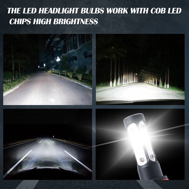 6PCS 9005 9006 H11 Combo 4-Side LED Headlight Bulbs Kit High Low Beam USA 6000K