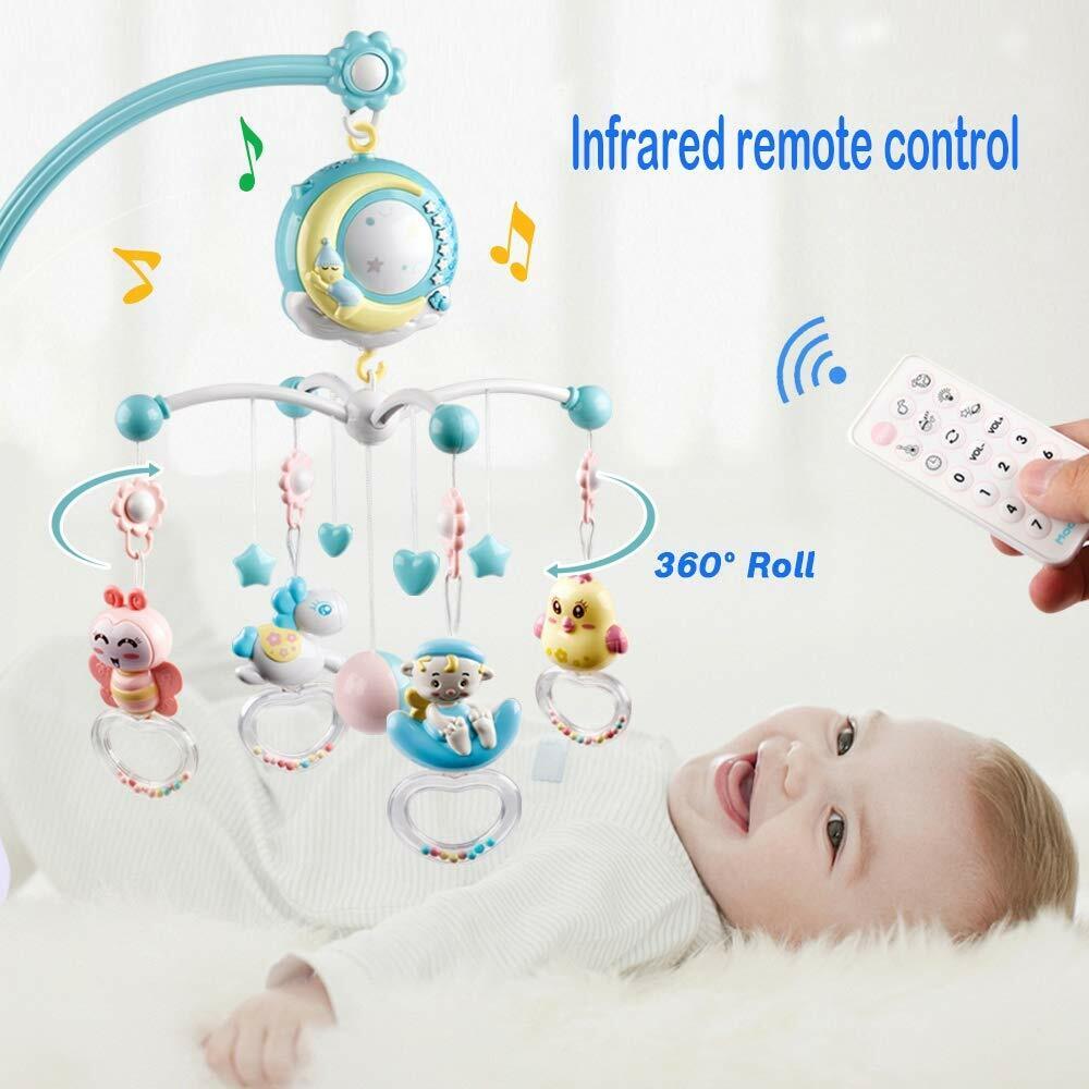 Baby Mobile für Kinderbett Krippe mit Licht und Musik 2020 Neue Version