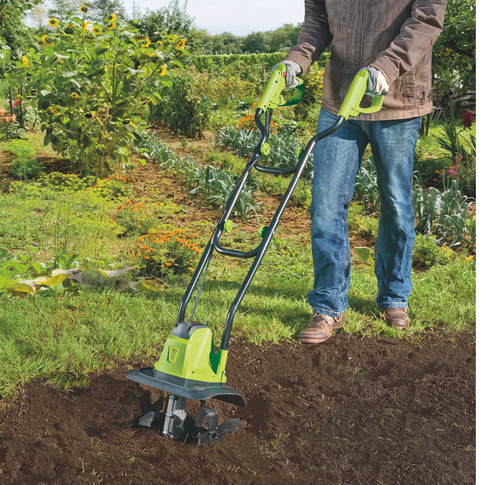 Garden Gear 1050W Electric Tiller Cultivator Rotavator 32cm Width 10m Cable