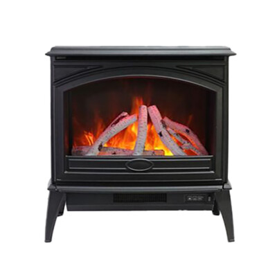 Sierra Flame by Amantii Freestand Electric Fireplace, Cast Iron, 50in., Logs