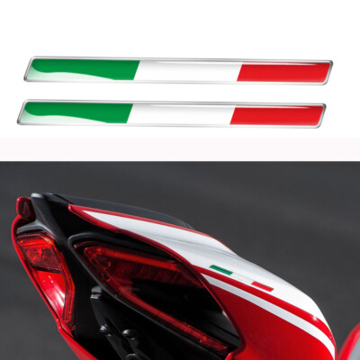 2pcs 3D Italy Flag Sticker Badge Emblem Decal Sticker Car Motorcycle Accessories