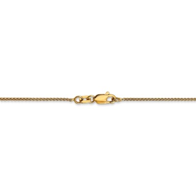 Pre-owned Superdealsforeverything Real 14kt Yellow Gold 30 Inch 1.05mm Spiga With Lobster Clasp Chain; 30 Inch