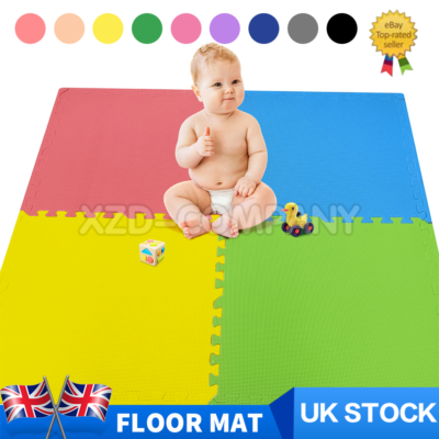 Large Eva Foam Mat Soft Floor Tiles Interlocking Play Kids Baby Mats Gym  60x60cm