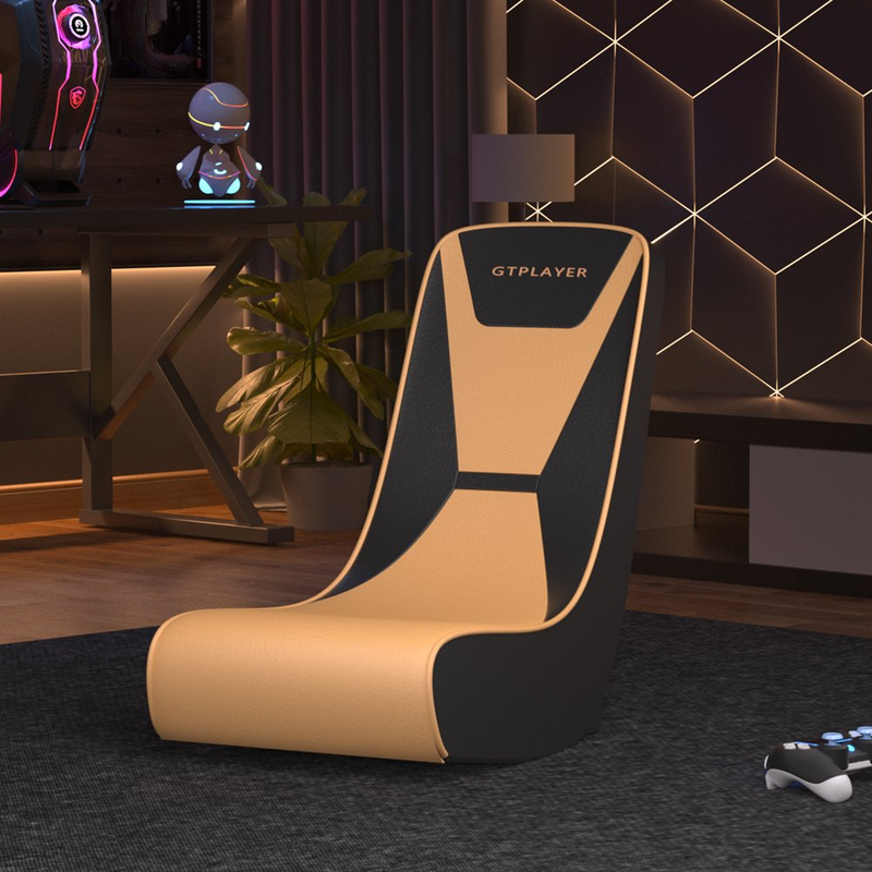 Faux Leather Floor Rocker Video Gaming Chair, Game Room, Office, Furniture