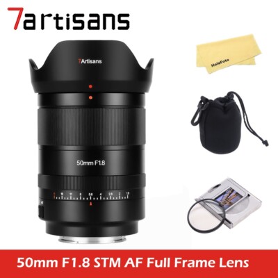 7Artisans 50mm F1.8 STM Full Frame Auto Focus Lens for Sony E Mirrorless Cameras