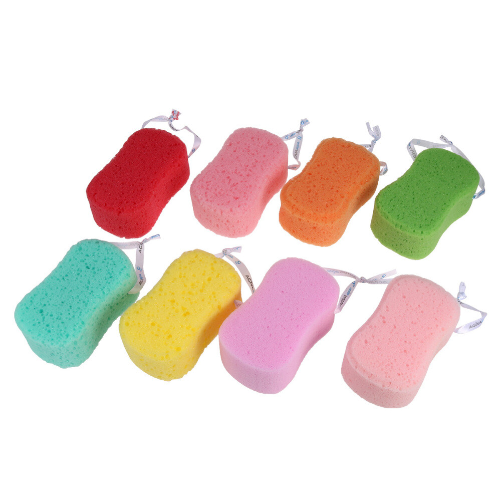 8pcs Bath Sponges Simple Shape Bathing Scrubbers Soft Shower Sponge for