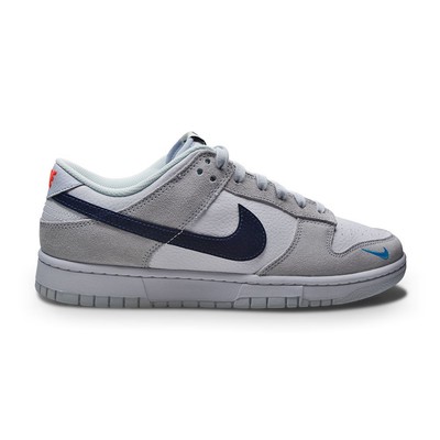 

Мужские кроссовки Nike Dunk Low Mini Swoosh — FJ4227 001 — серо-темно-синий, Белый, Nike Dunk