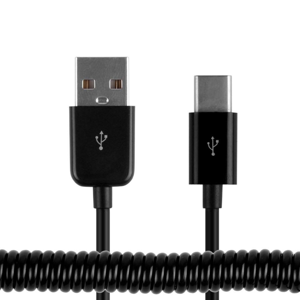 3m Spring Coiled Retractable USB 2.0 A Male to USB C Type C Data Charging Cable 5055505564675 eBay