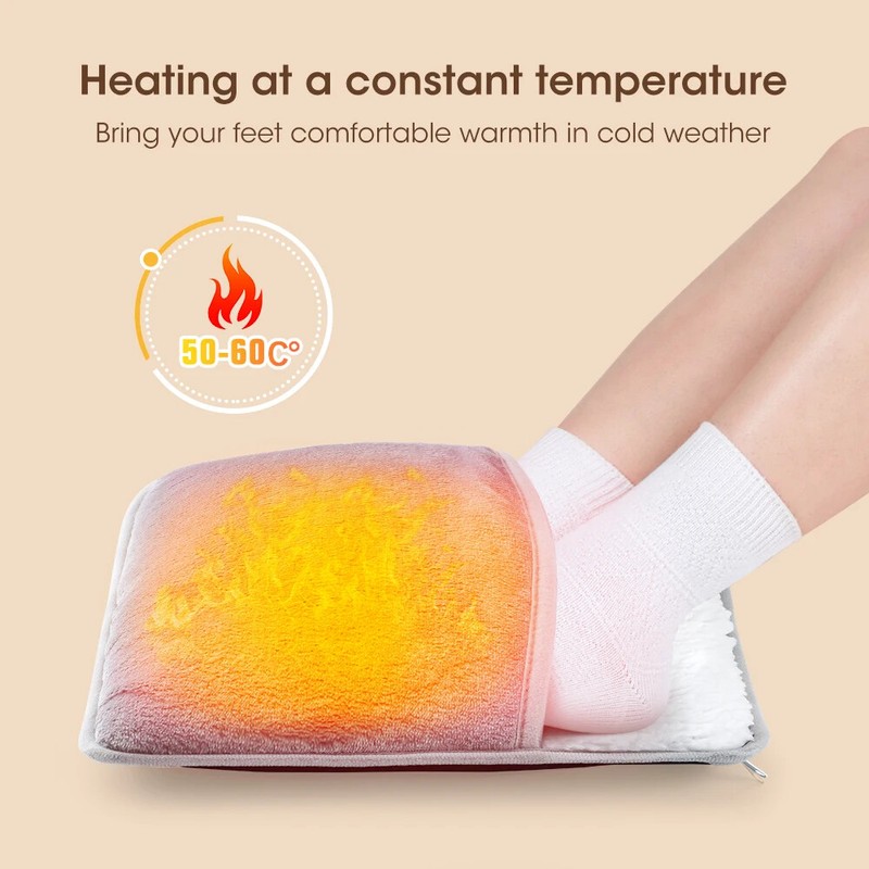 Coussin Chauffant Pieds Lombaires Ventre Électrique USB Doux Lavable Hiver Chaud