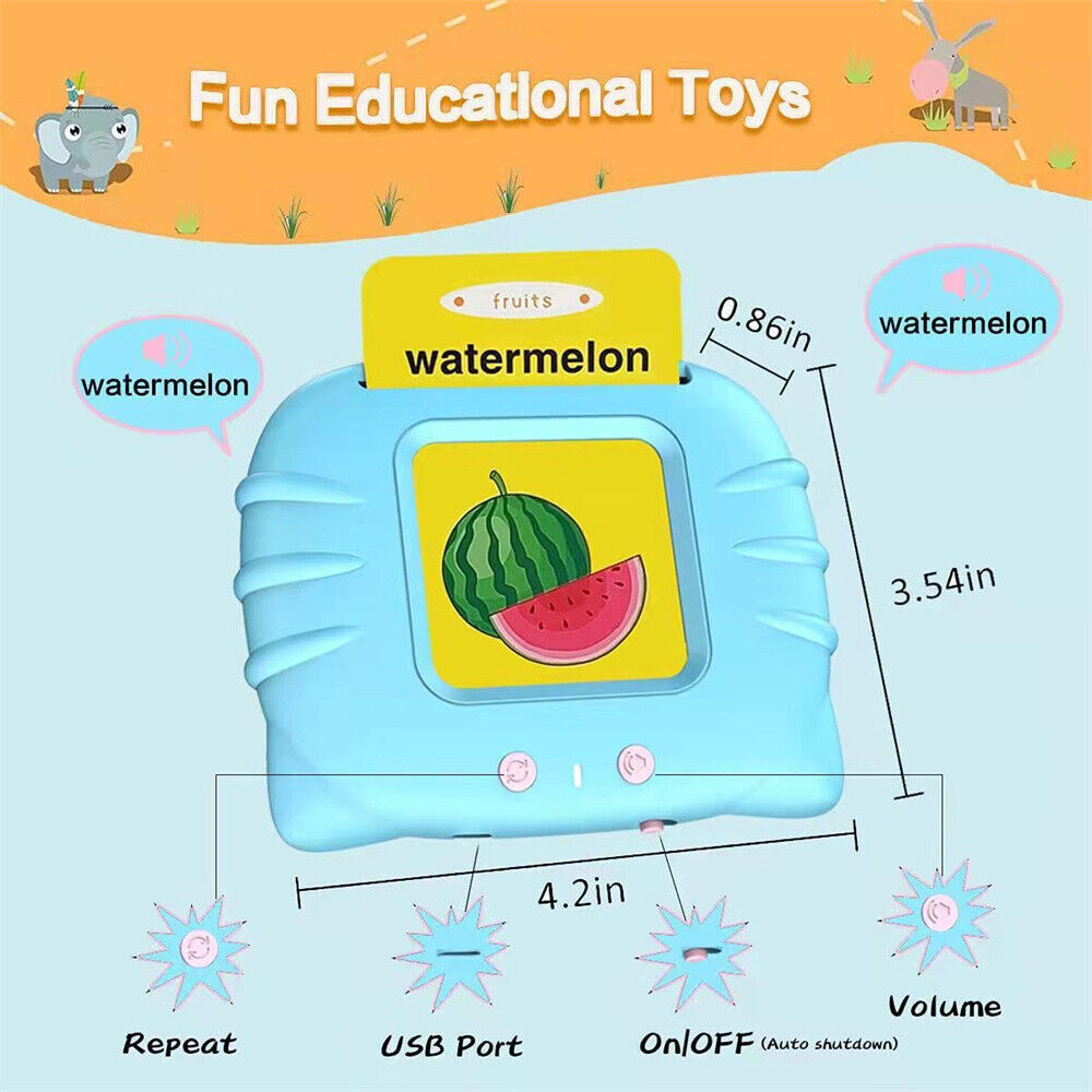 224 Sight Words Talking Flash Cards Alphabet Letters Toddler Toys Kids Gifts