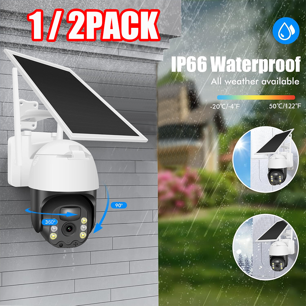 Solar 4MP Wall Light Motion Sensor Street Yard Outdoor Security Lamp Fake Camera