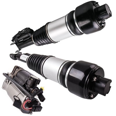 Pair Front Air Suspension Struts + Compressor For Mercedes CLS C219 E Class W211