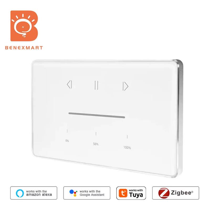 Zigbee US Curtain Switch Percentage Control 4 Wire Roller Shade Motor Work with