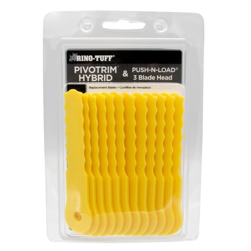 Trimmer Blades Nylon [12 Count] Push-N-Load 3 Blade Pivotrim Hybrid 2-N-1 Head
