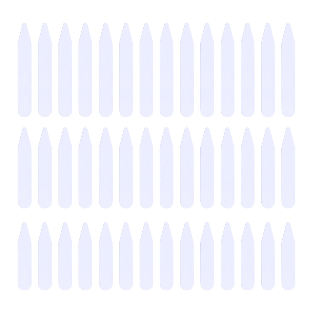 NUOLUX 200PCS Nylon Weiß Kunststoff Kragen bleibt für Männer Bademantel