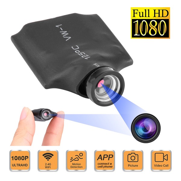 Mini spy camera with Full HD 1080p resolution.
