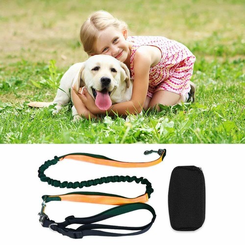 Dog Hands-Free Leash with Waist Bag for Hiking Walking Running Pet Dog Leash a04
