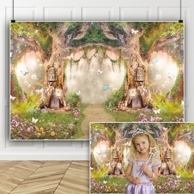 8x6ft Enchanted Forest Backdrop Fairy Tale Forest Backdrop Enchanted Garden P...